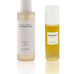 Celestyn Bakuchiol Toning Mist 150 ml + Essential Moisture Cleansing Foam 200 ml