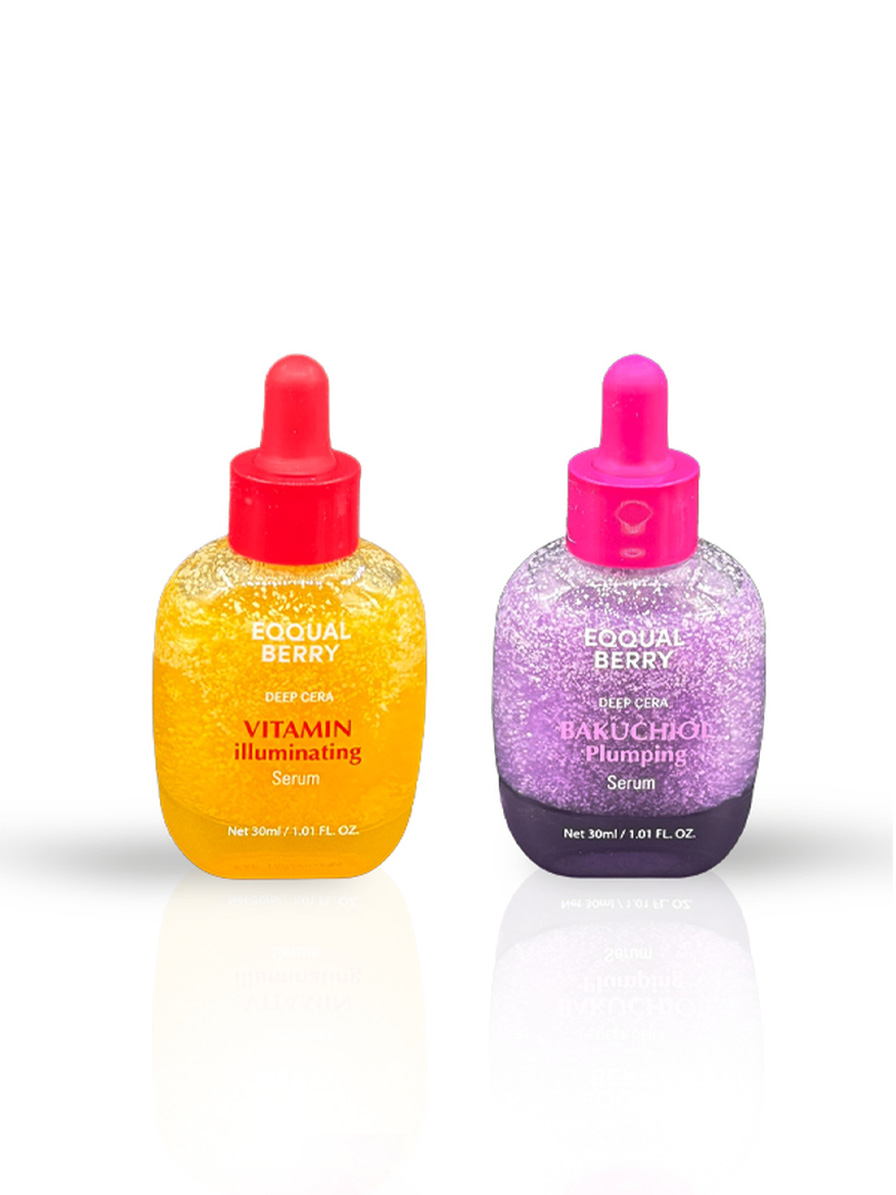 Eqqualberry Vitamin Illuminating Serum 30ml + Bakuchiol Plumping Serum 30 ml