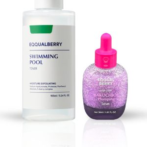 Eqqualberry Swimming pool Toner (155 ml) + Bakuchiol Plumping Serum 30 ml